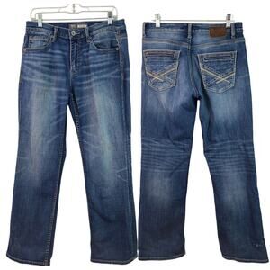 BKE Tyler Blue Denim Bootcut Jeans 32 R 32 x 31